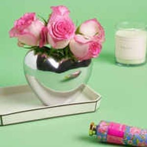 Heart shaped bud vase